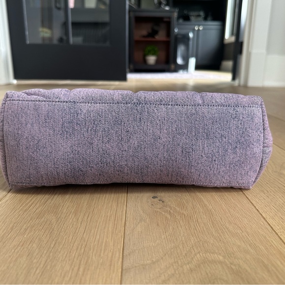 YSL Saint Laurent Lilac Denim Puffer Bag- Small LouLou - Picture 6 of 14